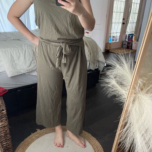 Michael Stars Women’s Small Olive Green Tank Jumpsuit - Picture 7 of 8